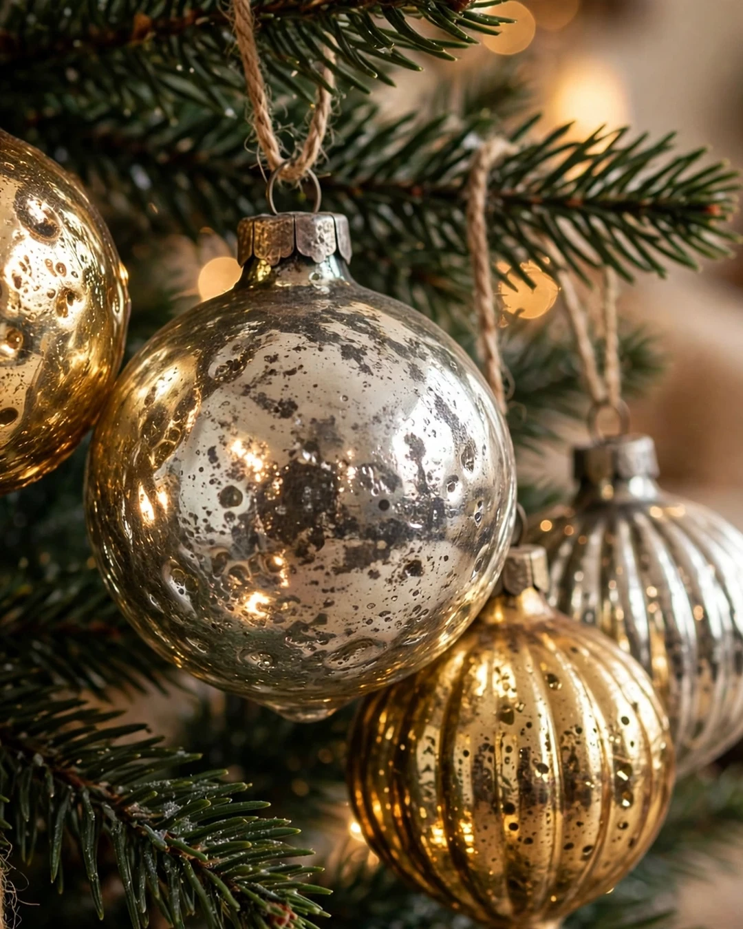 Vintage Glass Ornament Tree