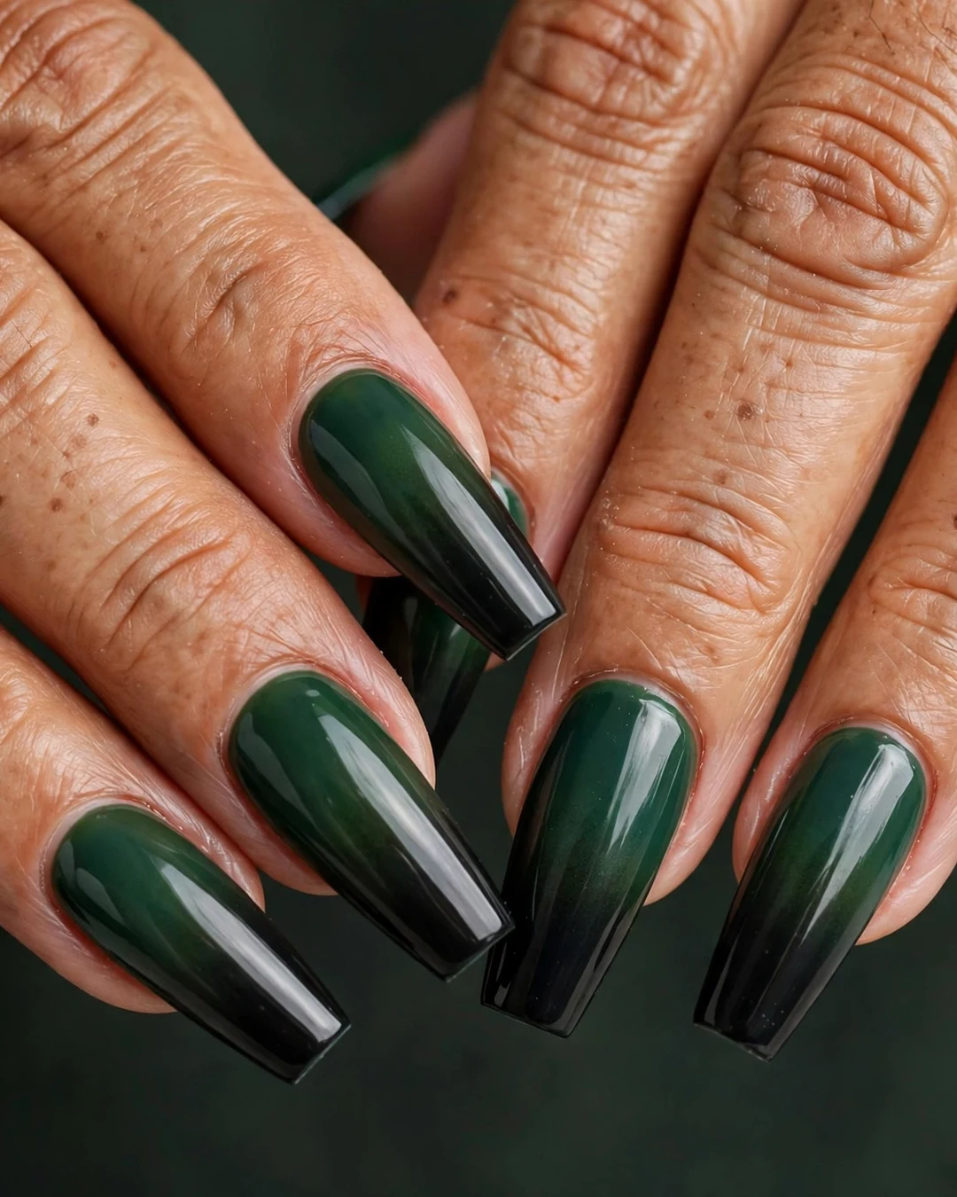 Forest-to-Black Ombre