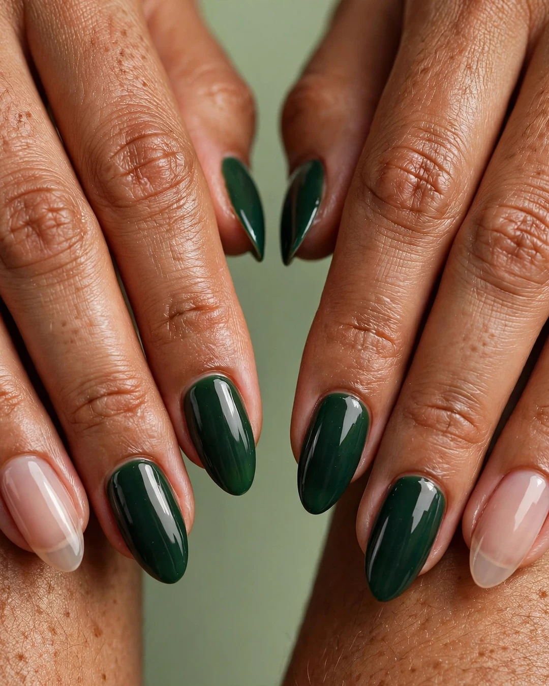 Green with Nude Accents