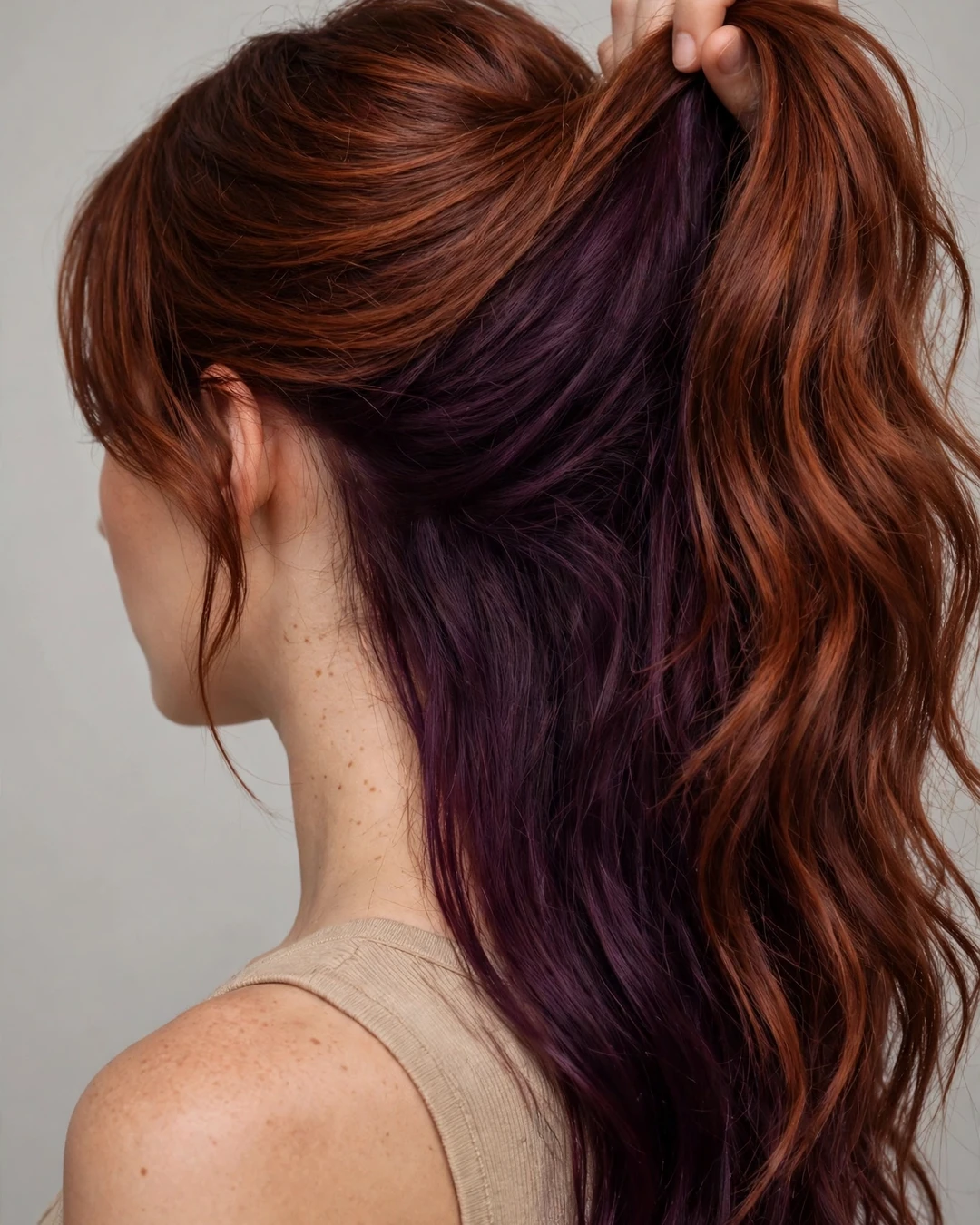 Auburn and Plum Two-Tone