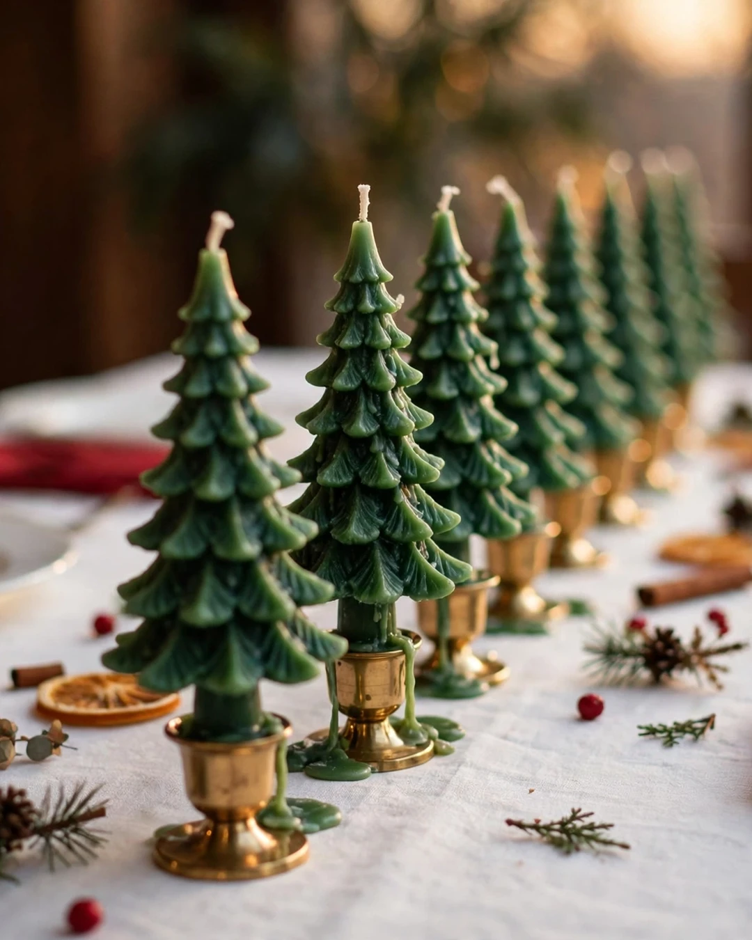 Tree-Shaped Taper Candles
