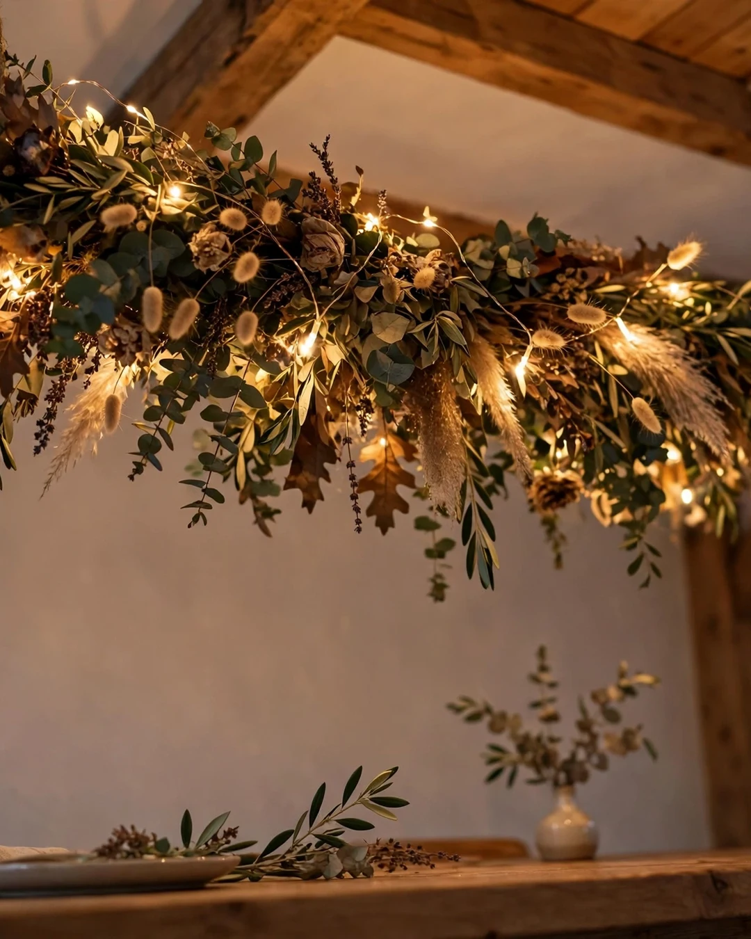 Hang a Simple Garland Above the Table