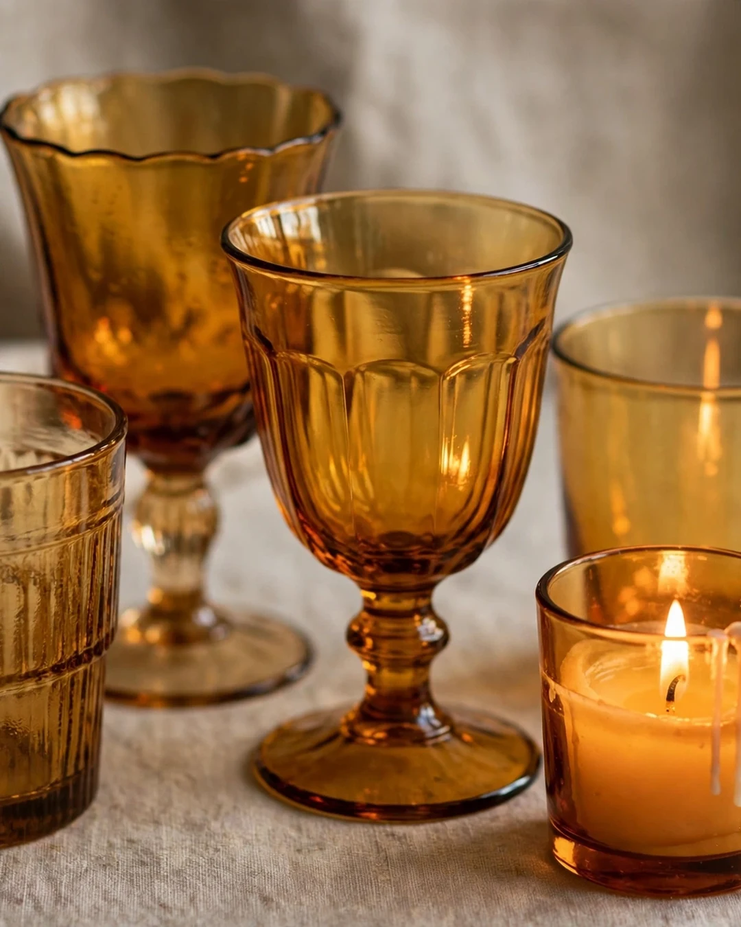 Mix and Match Amber Glassware