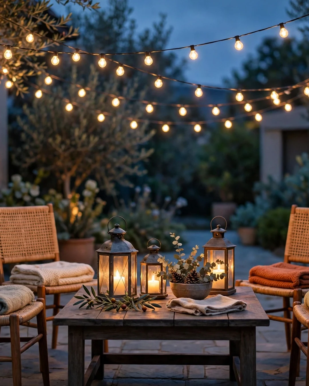 Take the Party Outside with Blankets and Lanterns