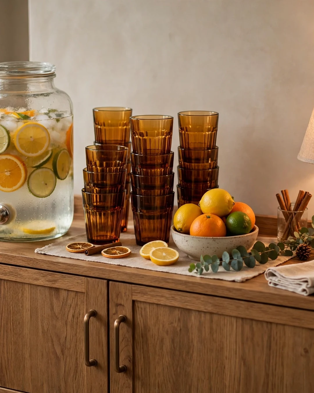 Dress Up the Sideboard as a Drink Station