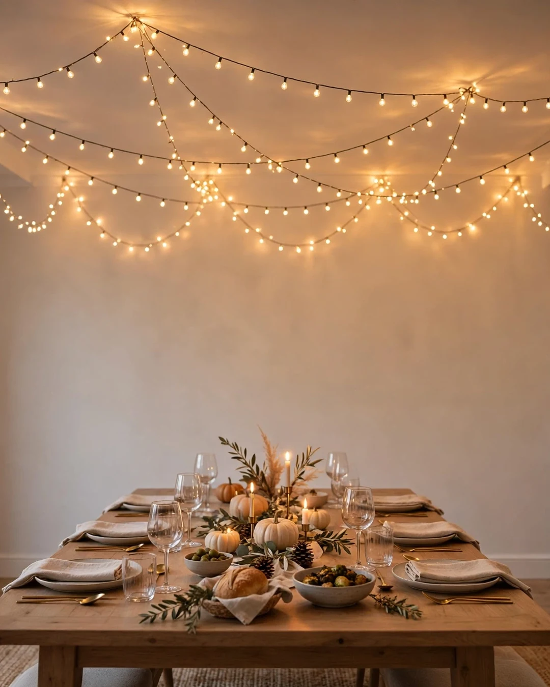 String Warm Fairy Lights Overhead