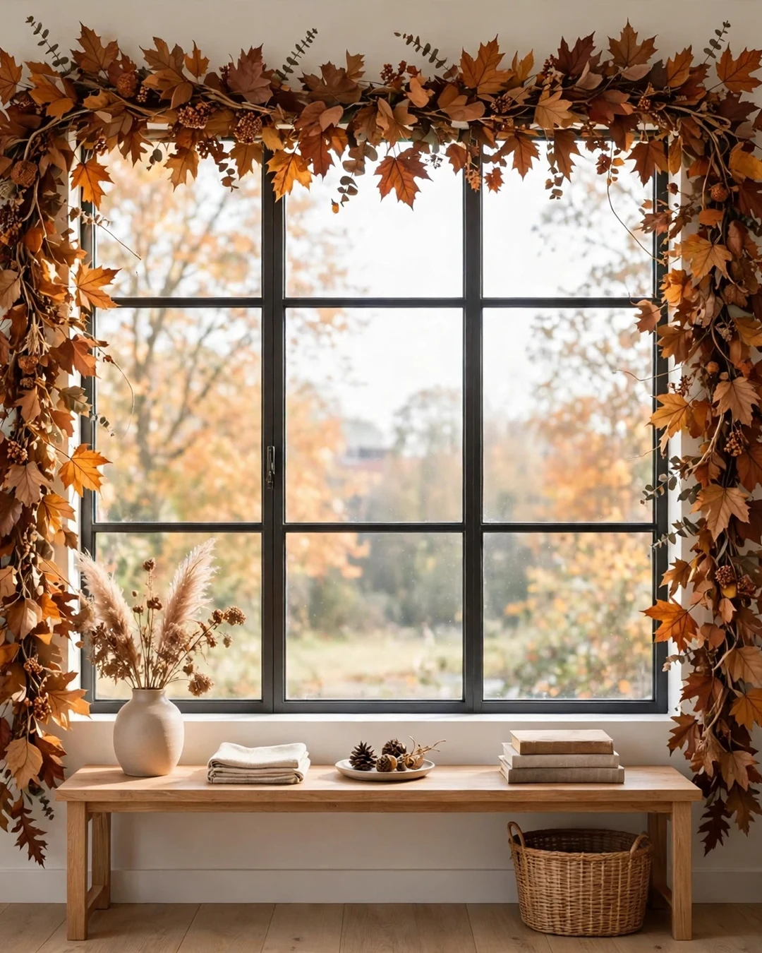 Frame a Window with a Leaf Garland
