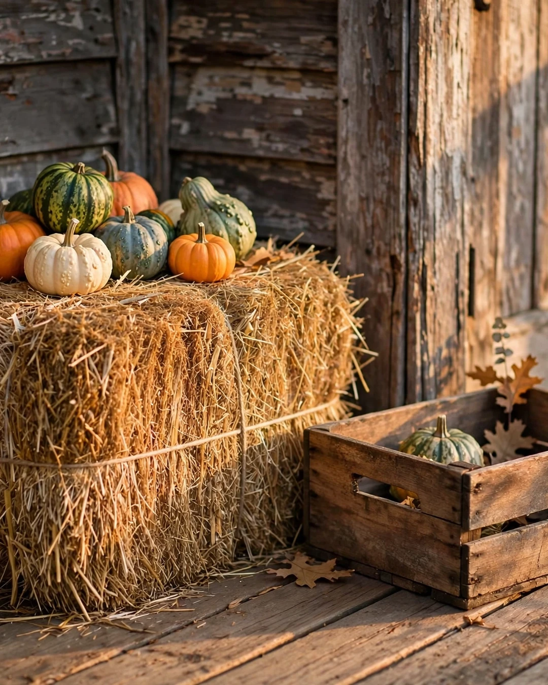 Build a Hay Bale Vignette in the Corner