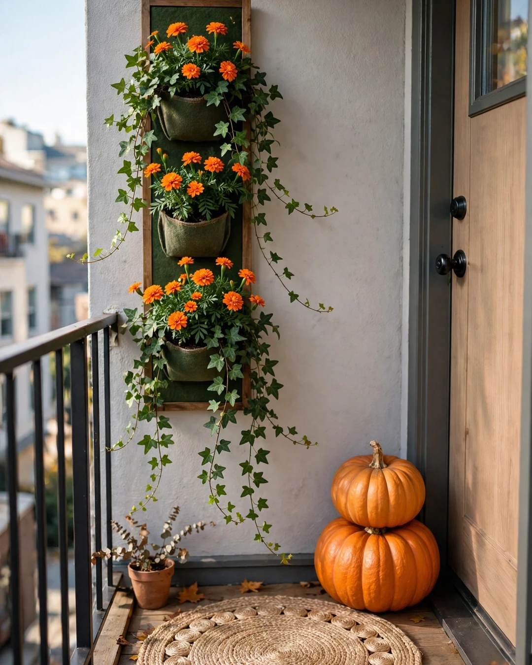Style a Tiny Apartment Porch Vertically