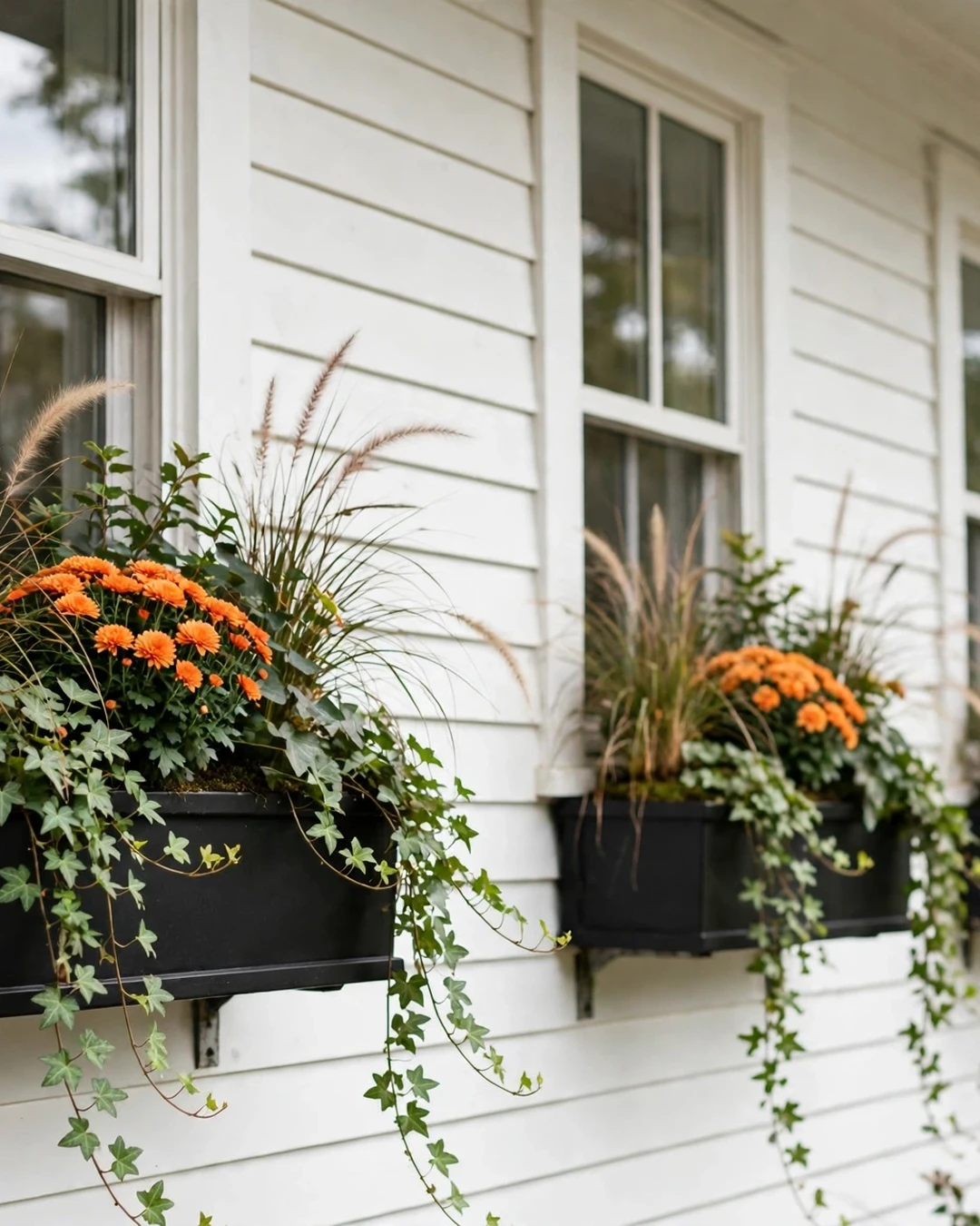 Dress Up Window Boxes With Fall Foliage