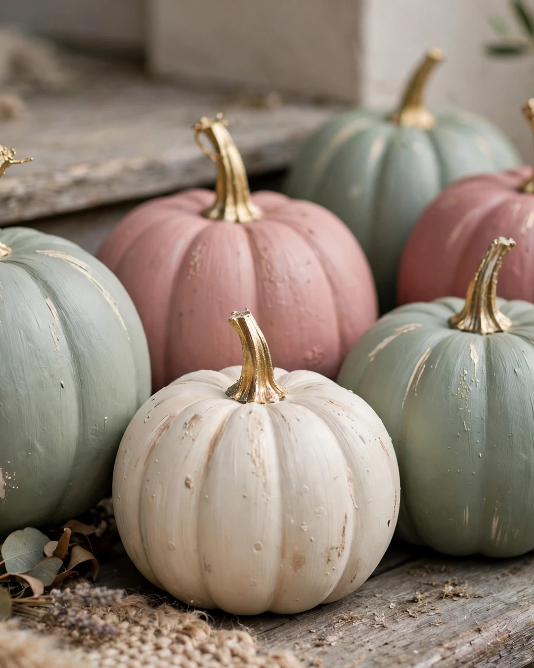 Paint Pumpkins in Muted Autumn Tones