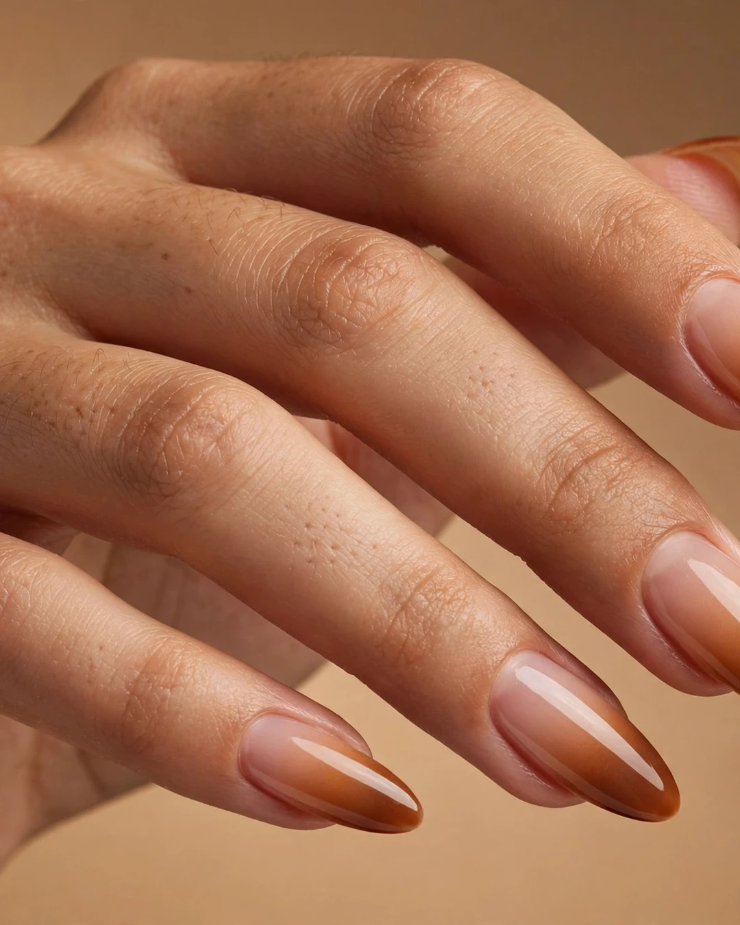 Caramel Ombre Fade Tips