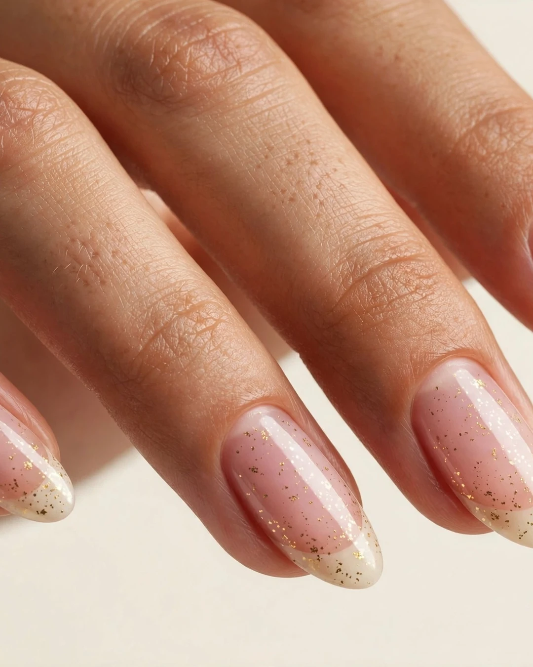 Pearly Ivory Tips with Gold Flecks