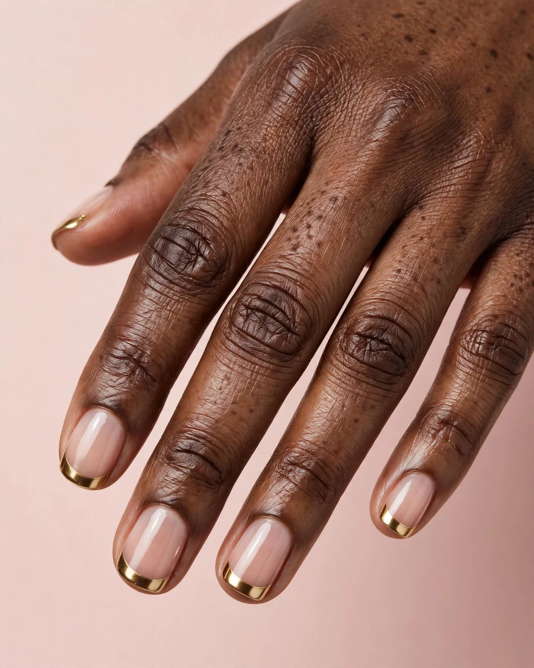 Gold Chrome French Tips