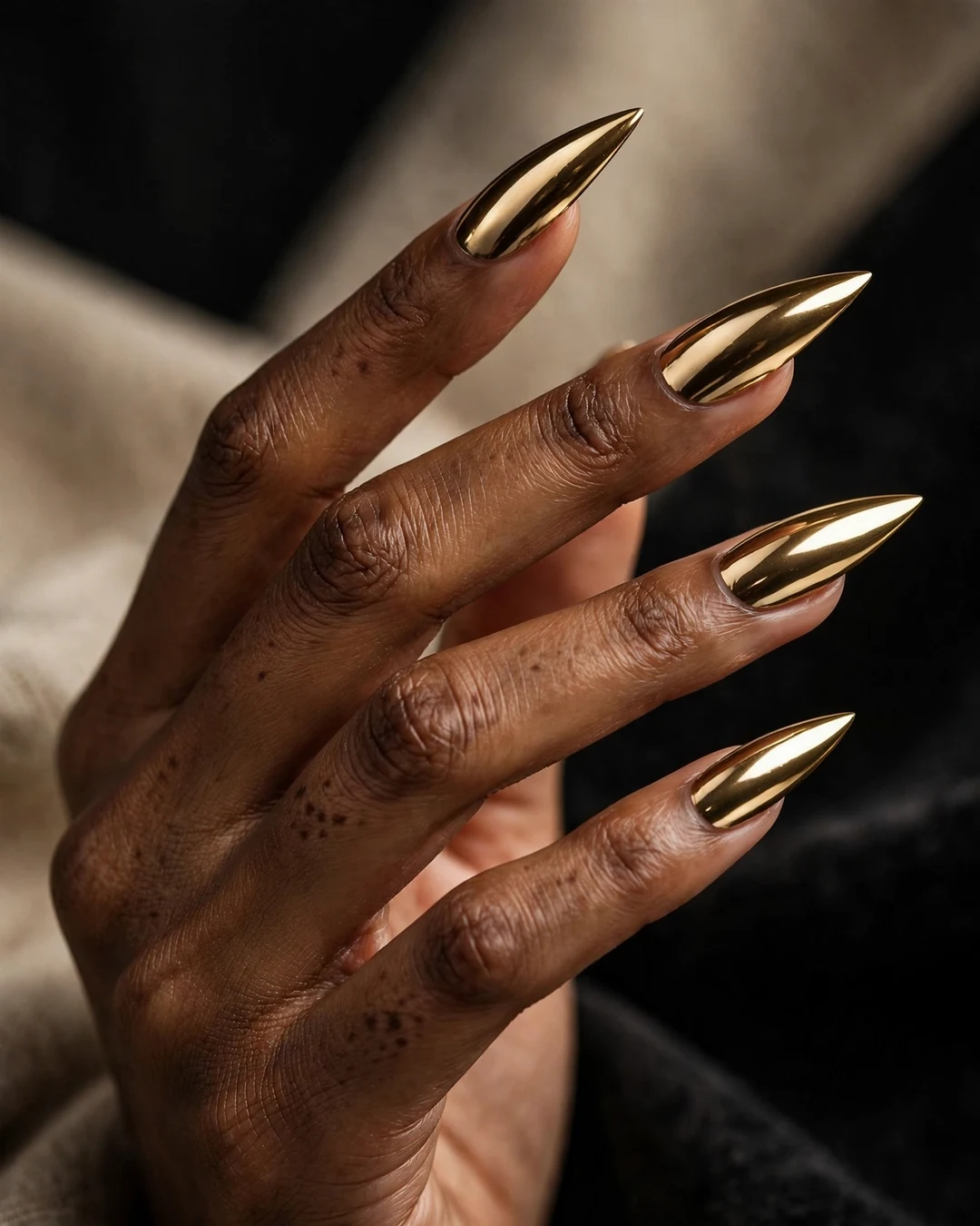 Gold Chrome Stiletto Drama