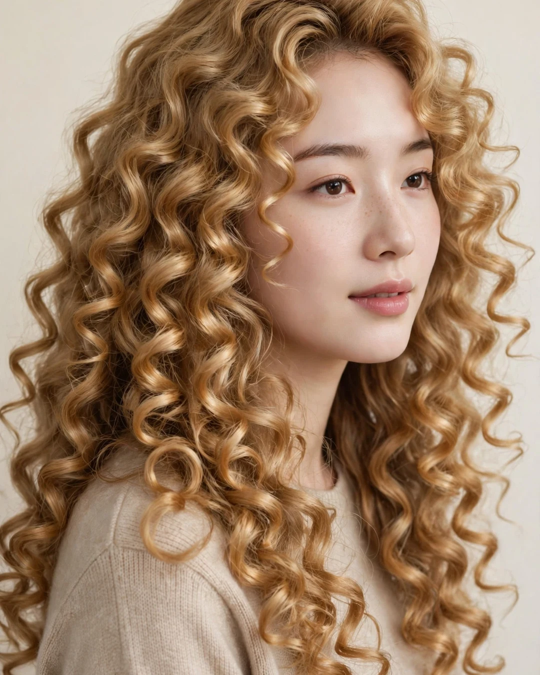 Golden Honey Spiral Curls