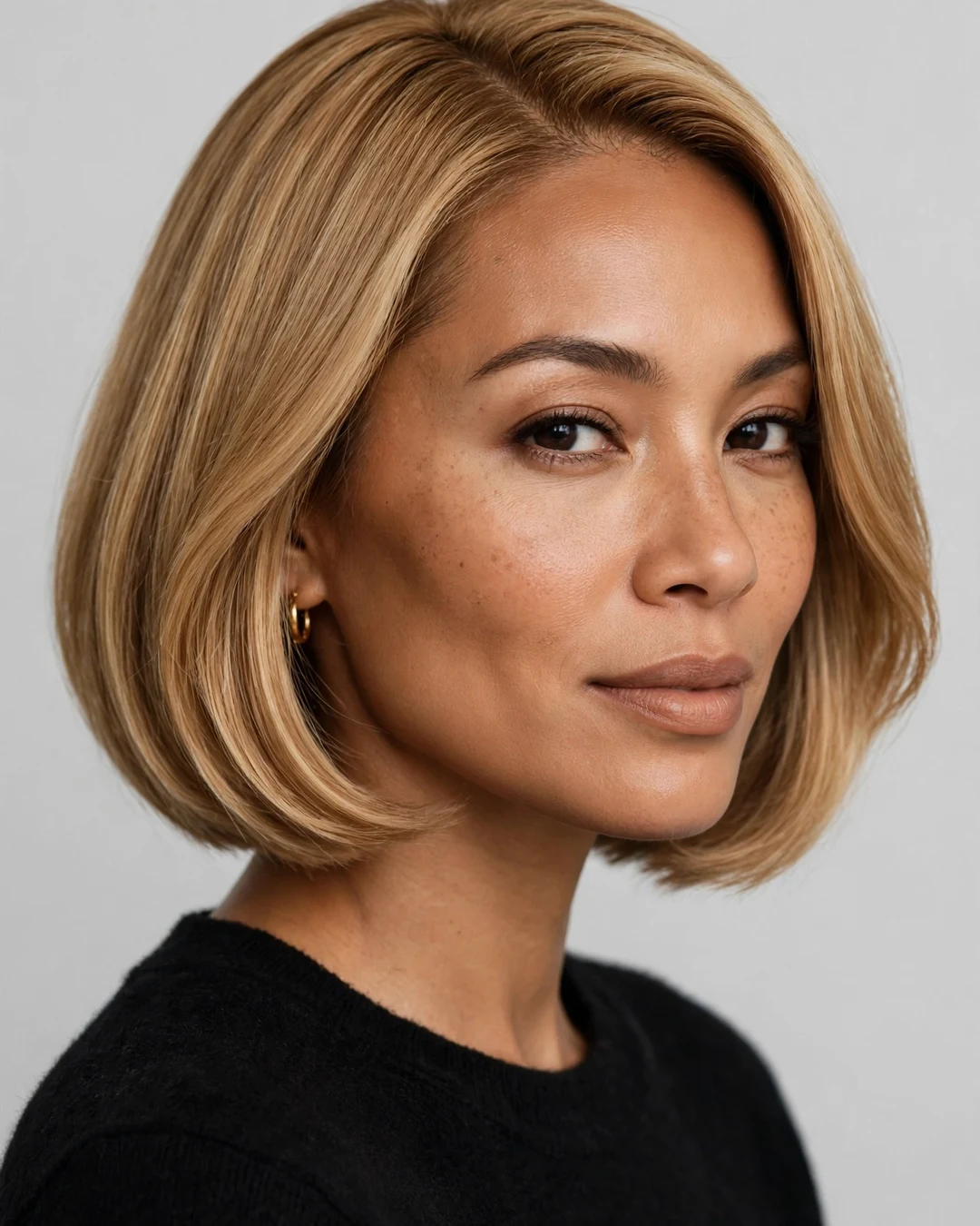 Honey Blonde Sleek Bob