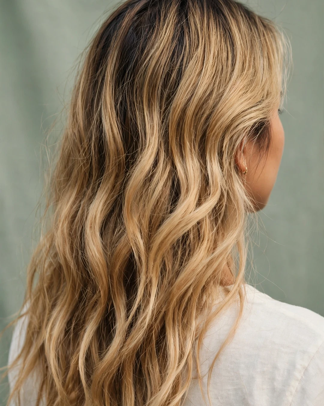 Lived-In Honey Blonde Roots