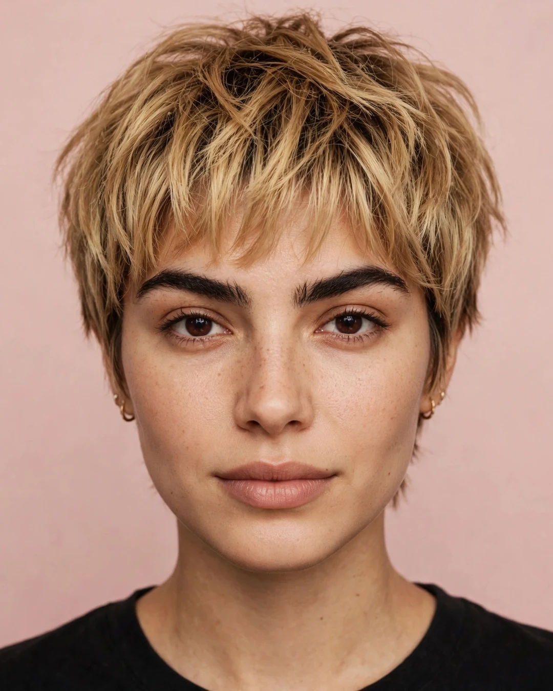 Honey Blonde Textured Pixie