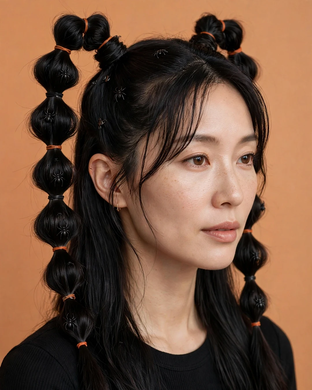 Bubble Braid Ponytails: Playful Halloween Hairstyles