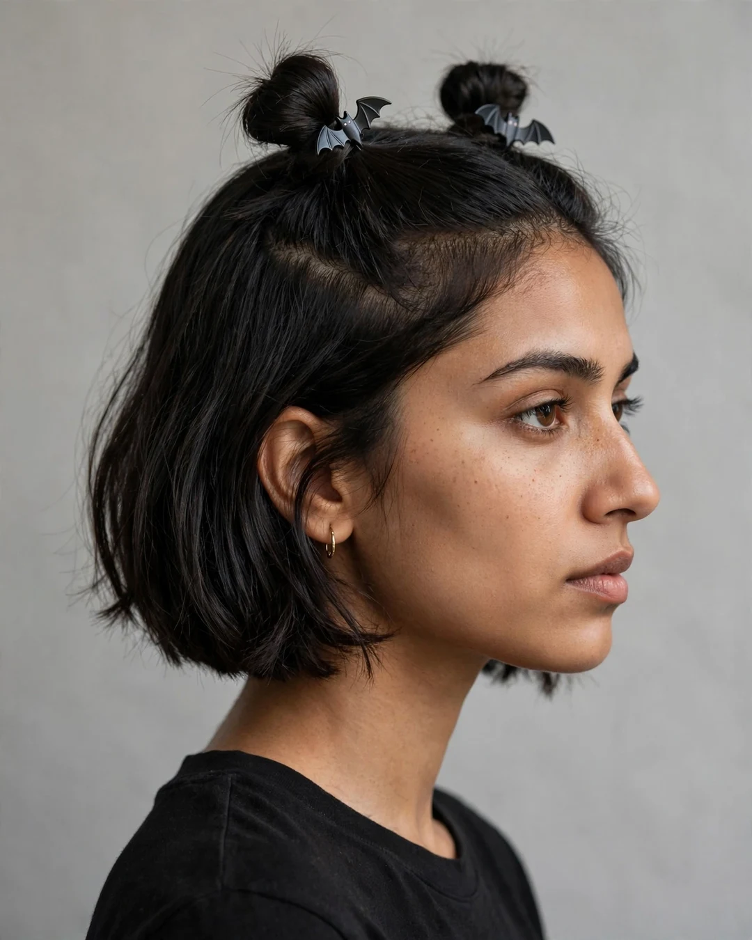 Mini Space Buns for Short Hair
