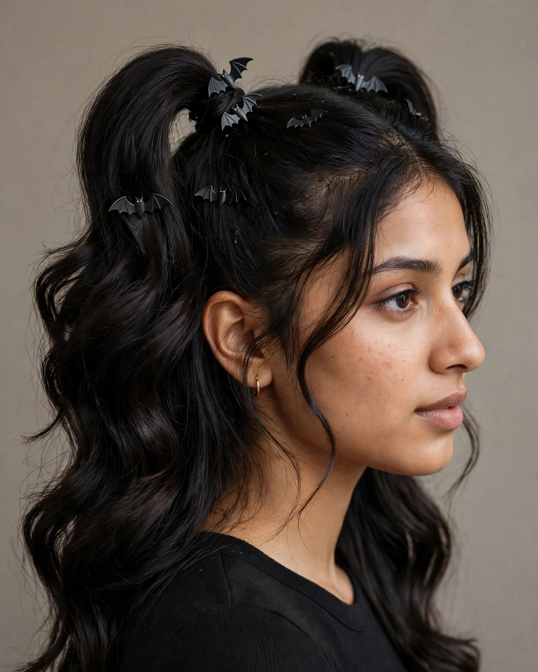 High Pigtails With Bat Clips