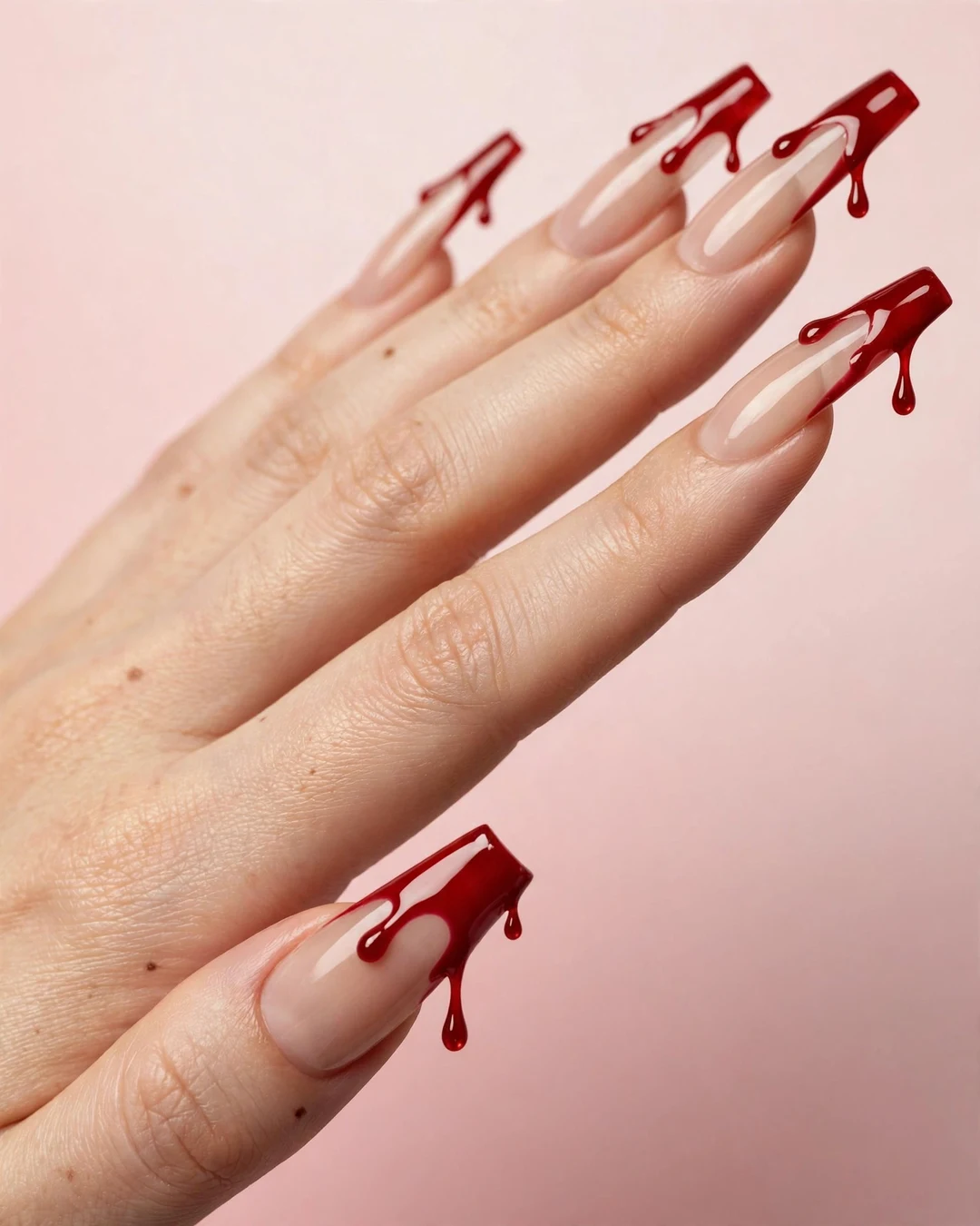 Blood Drip French Tips
