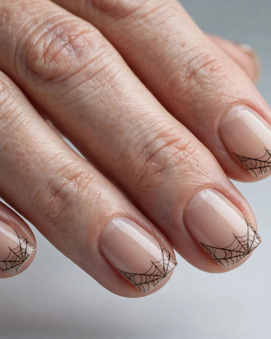 Spiderweb French Tips