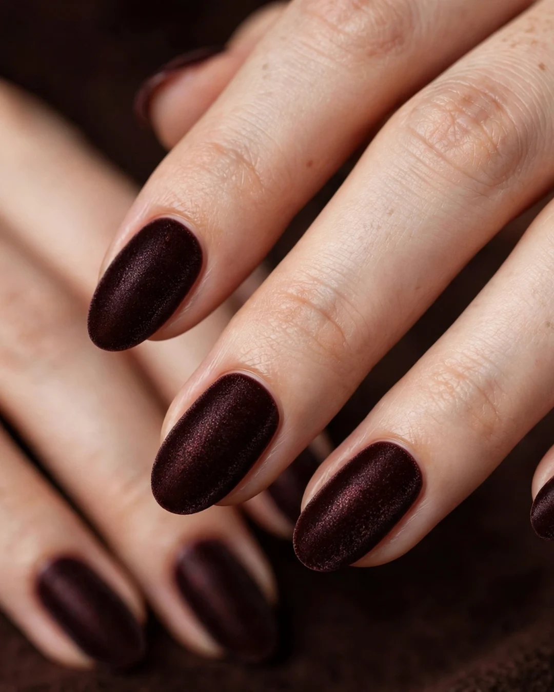 Oxblood Velvet Nails