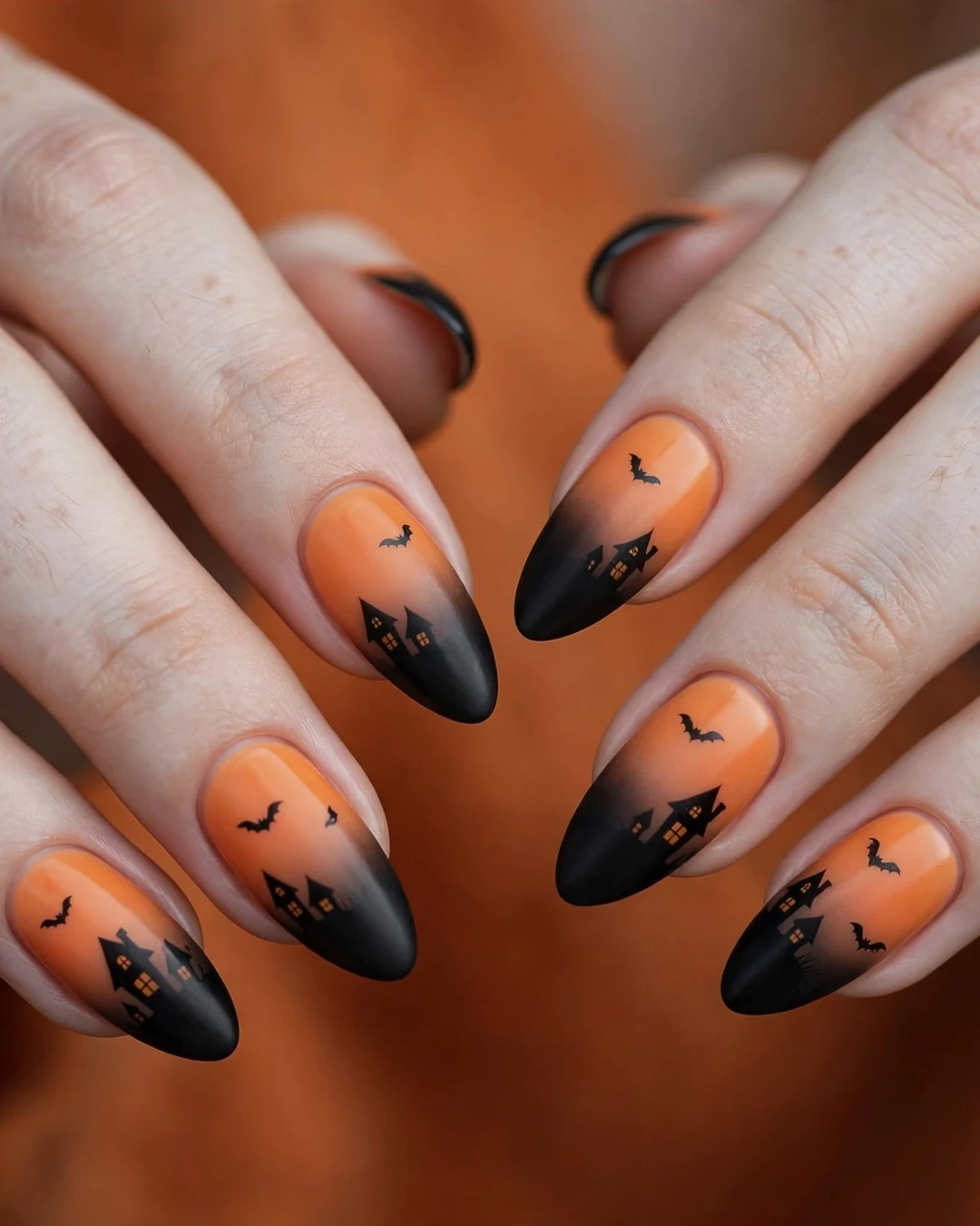 Haunted Silhouette Nails