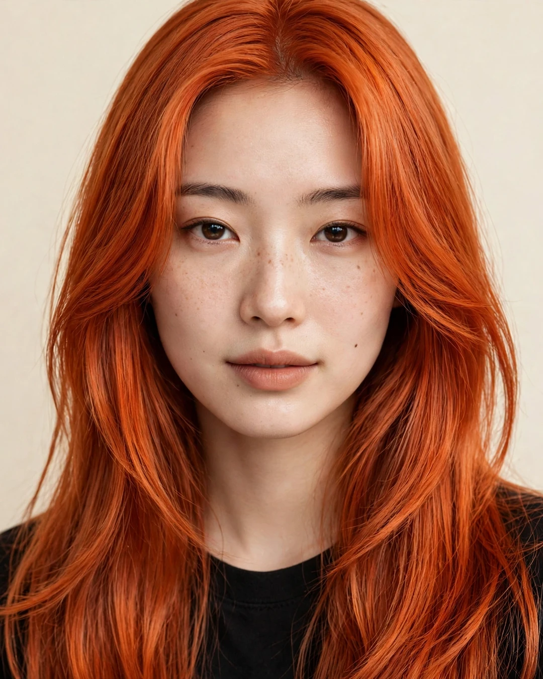 Classic Bright Copper on Long Layers