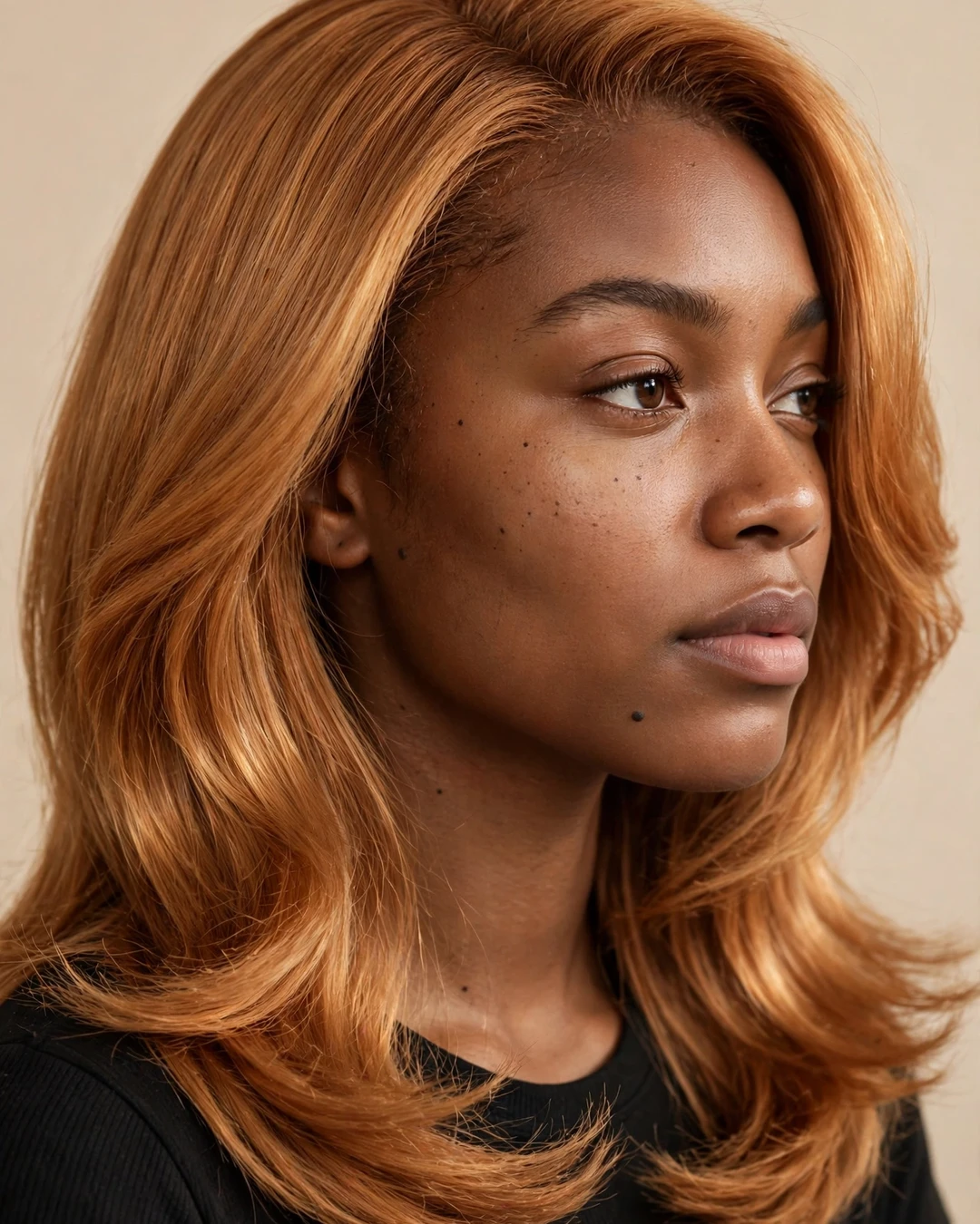 Soft Copper Blonde Hair Color for a Sunlit Glow