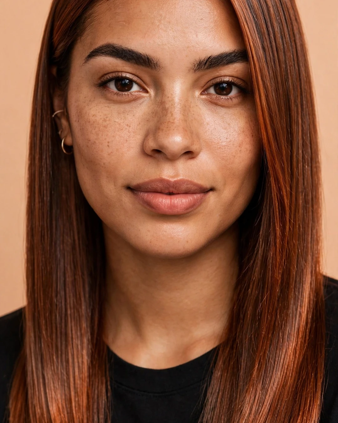Copper Penny Gloss on Medium Hair