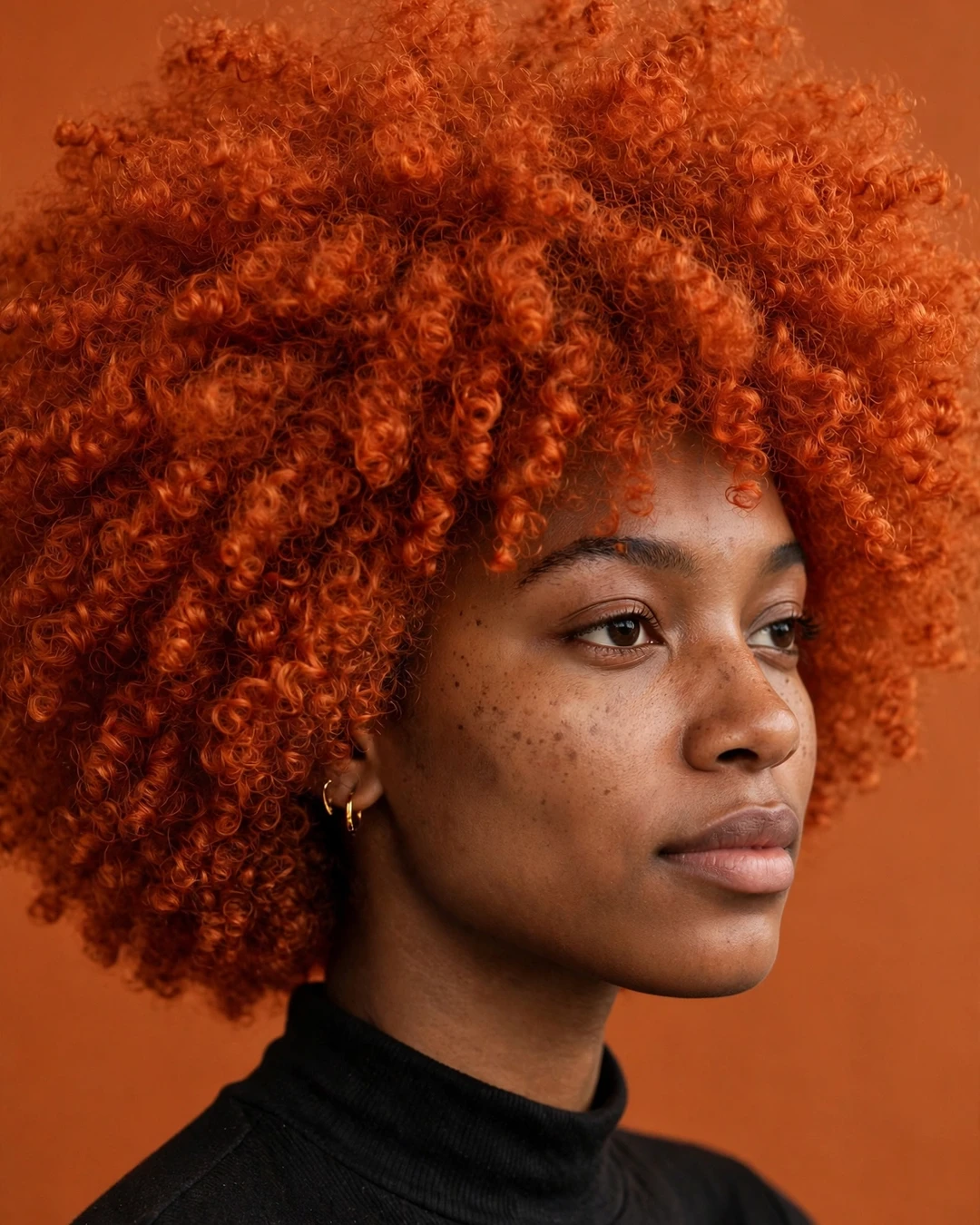 Vivid Copper Curly Fro