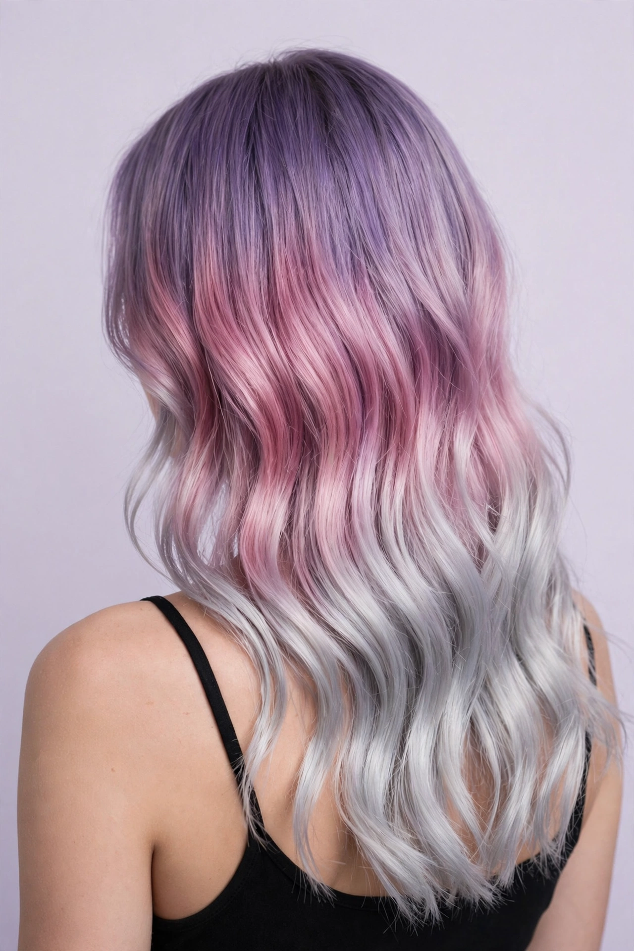 Lavender-Pink and Silver Three-Tone Melt