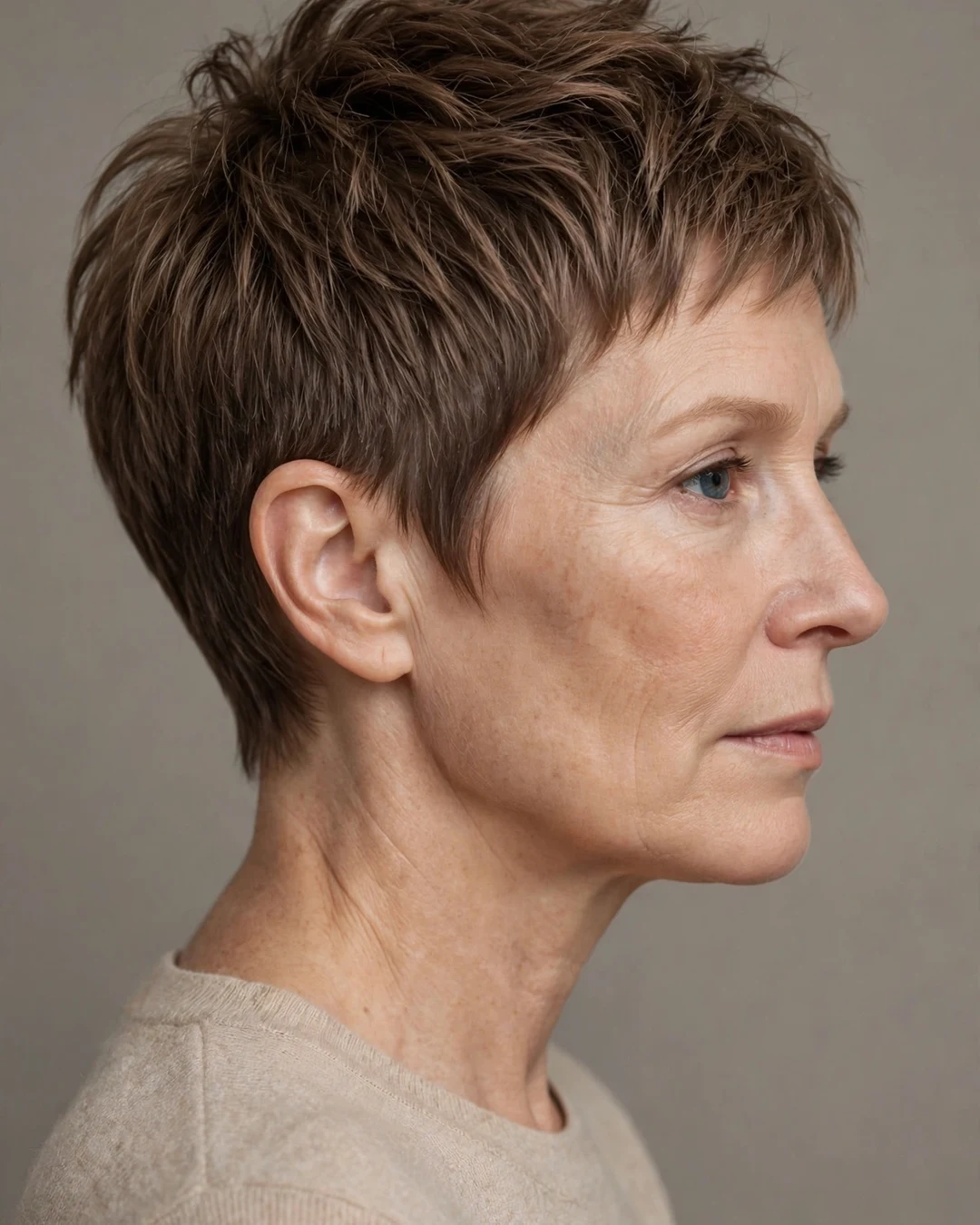 Mocha Pixie Cut