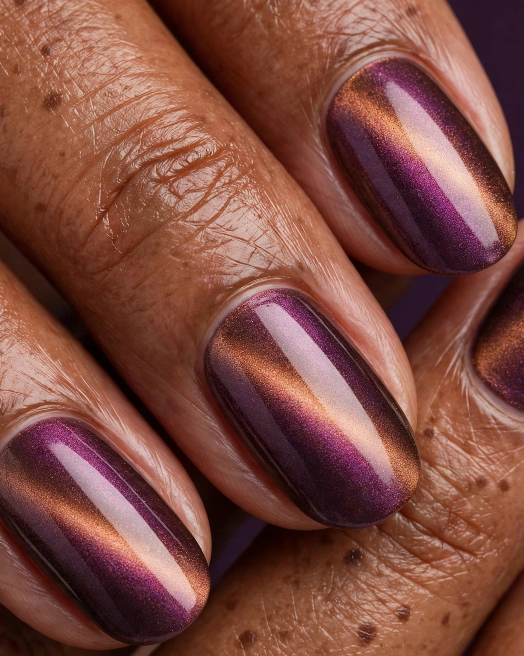Mulberry Cat-Eye for November Nails