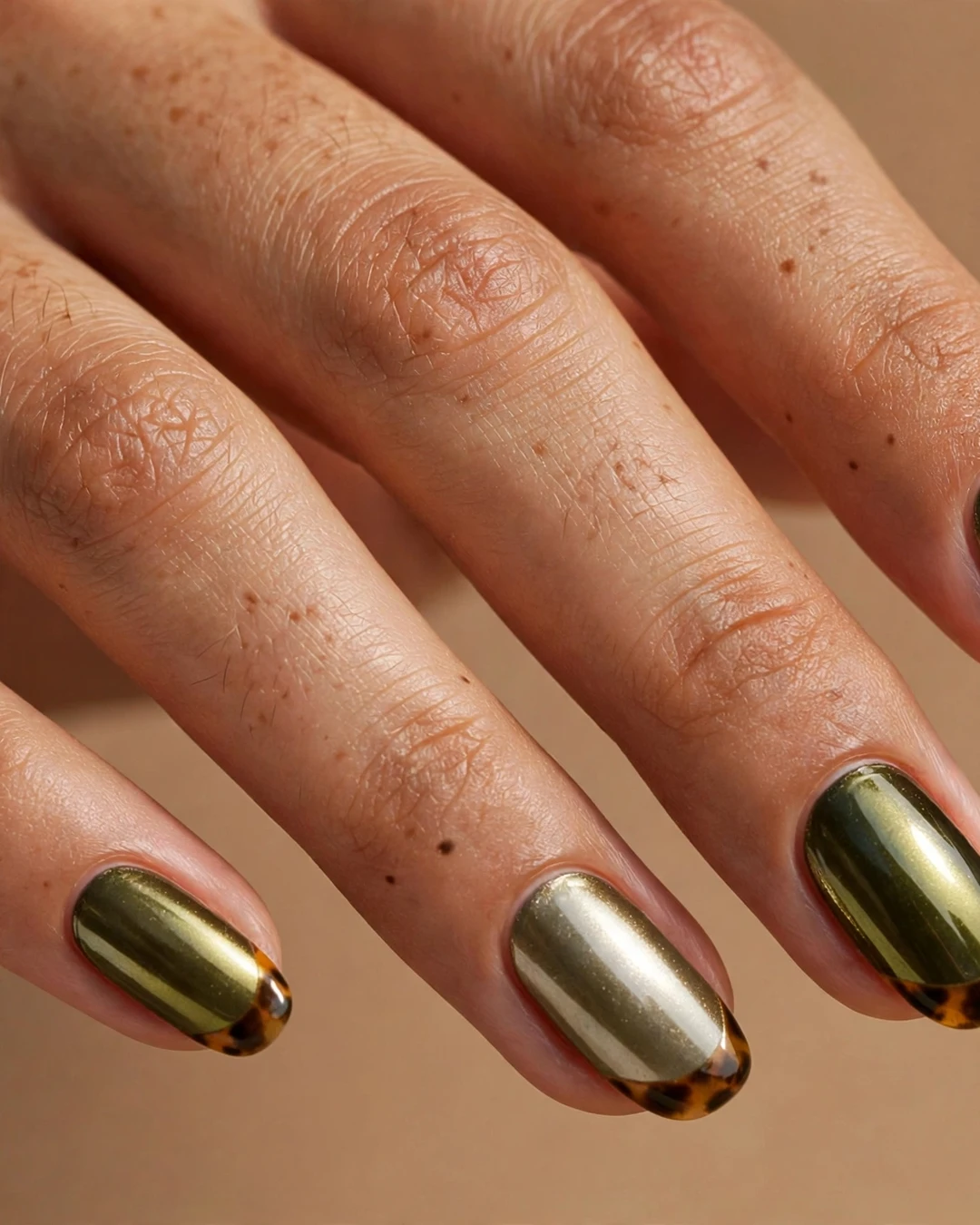 Tortoiseshell Tips over Olive Chrome