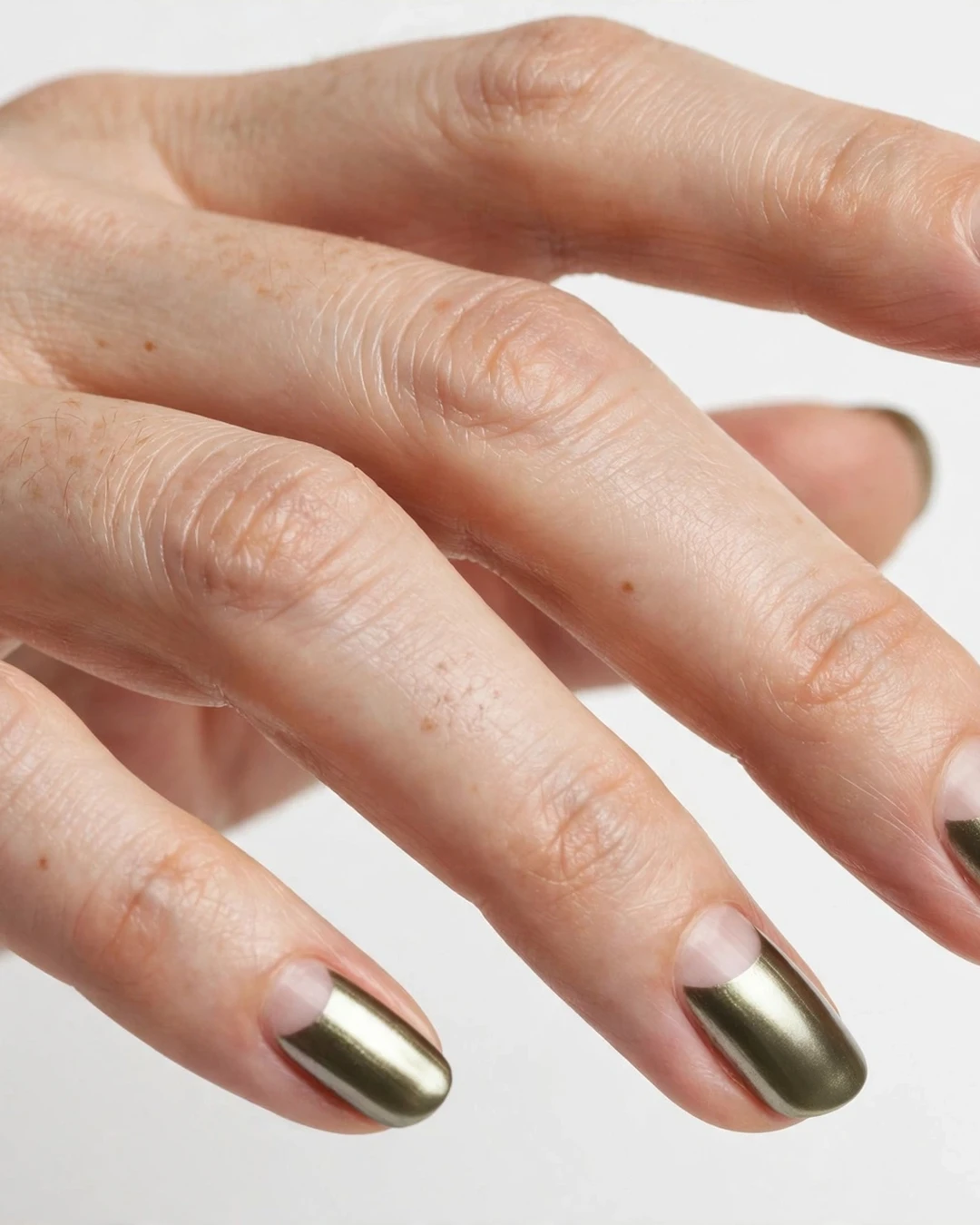 Olive Chrome Half-Moon Design