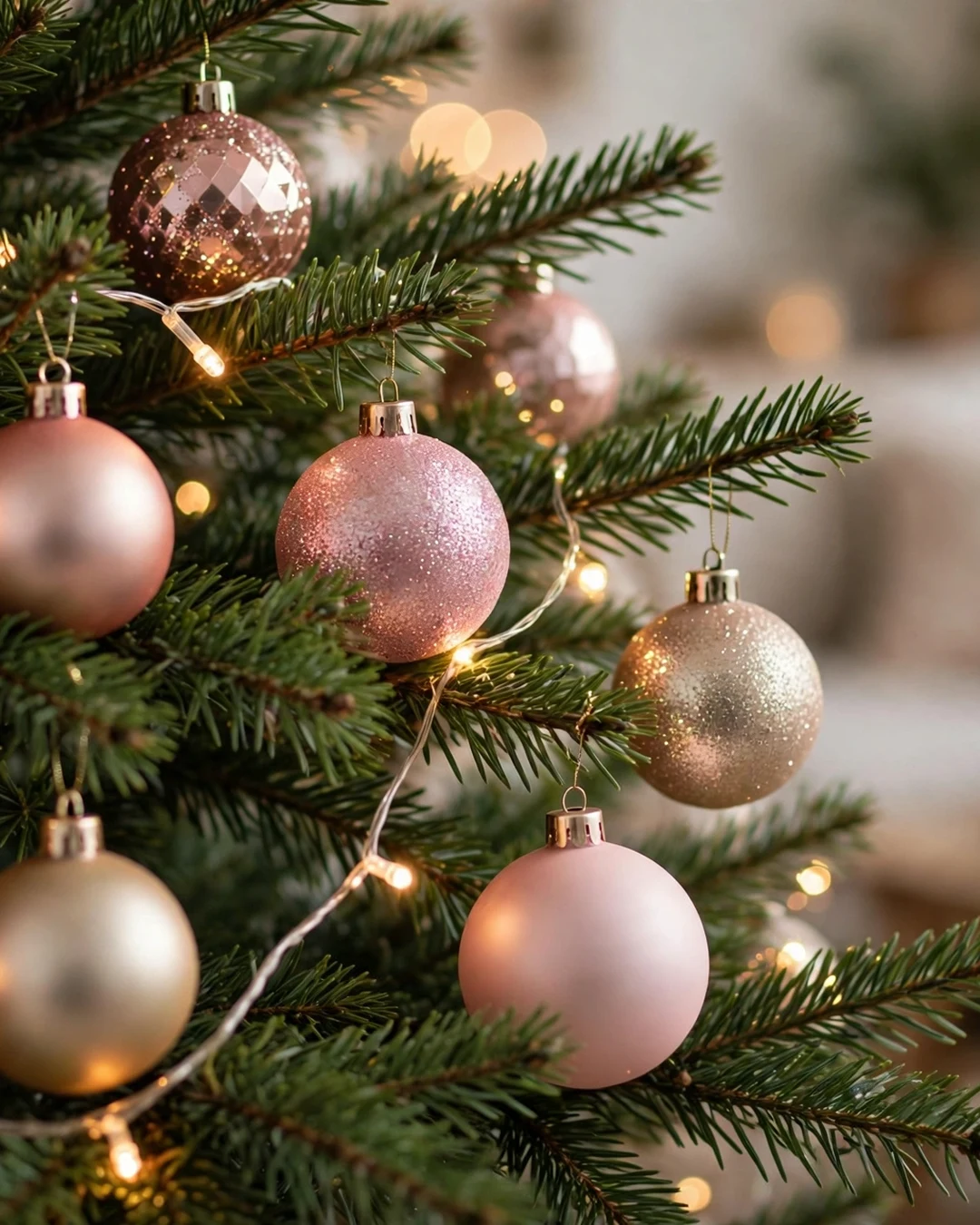 Rose Gold Ornament Tree