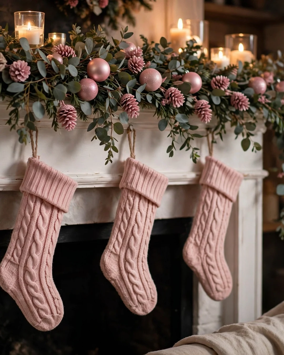 Pink Mantel Garland