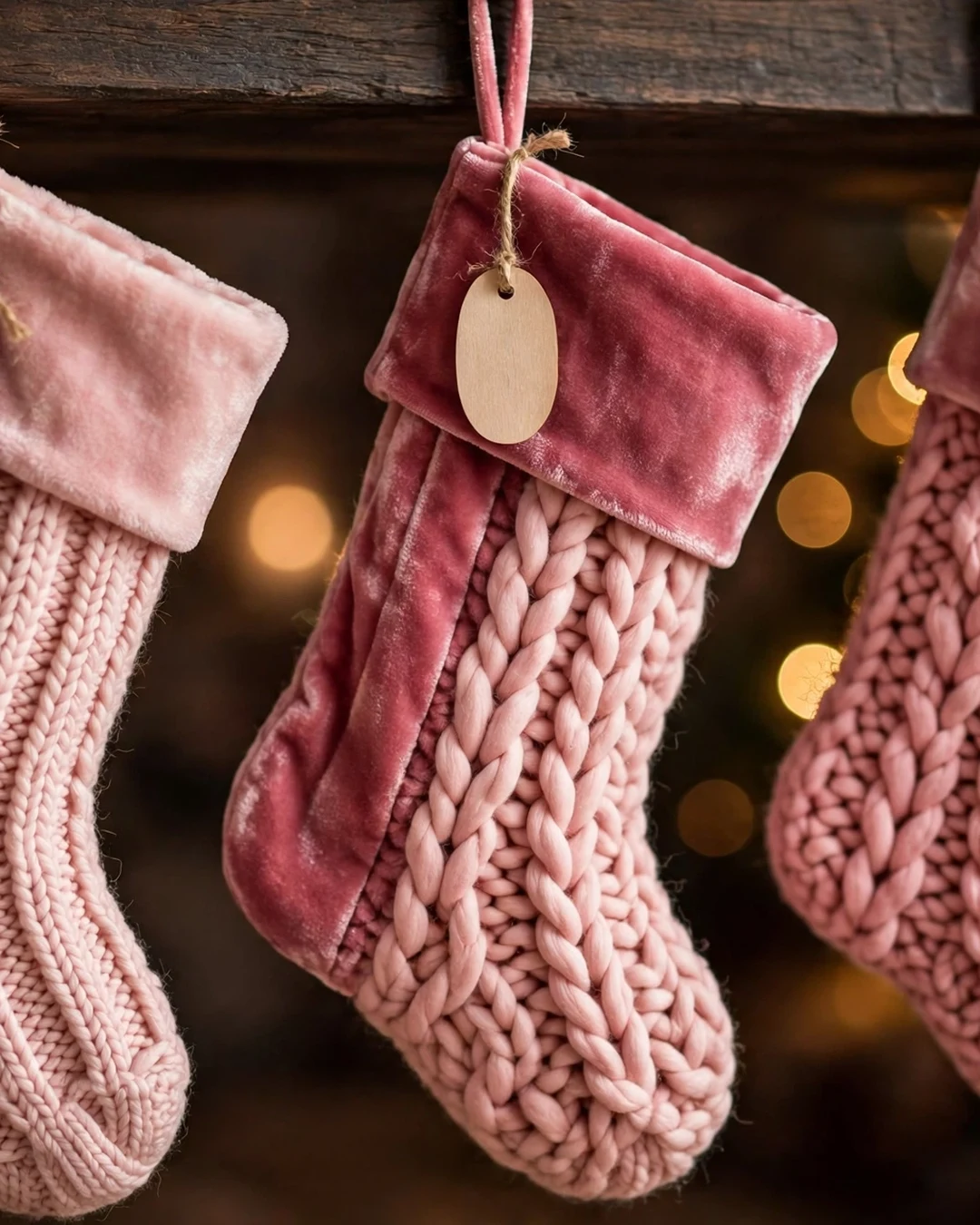 Pink Knit Stockings