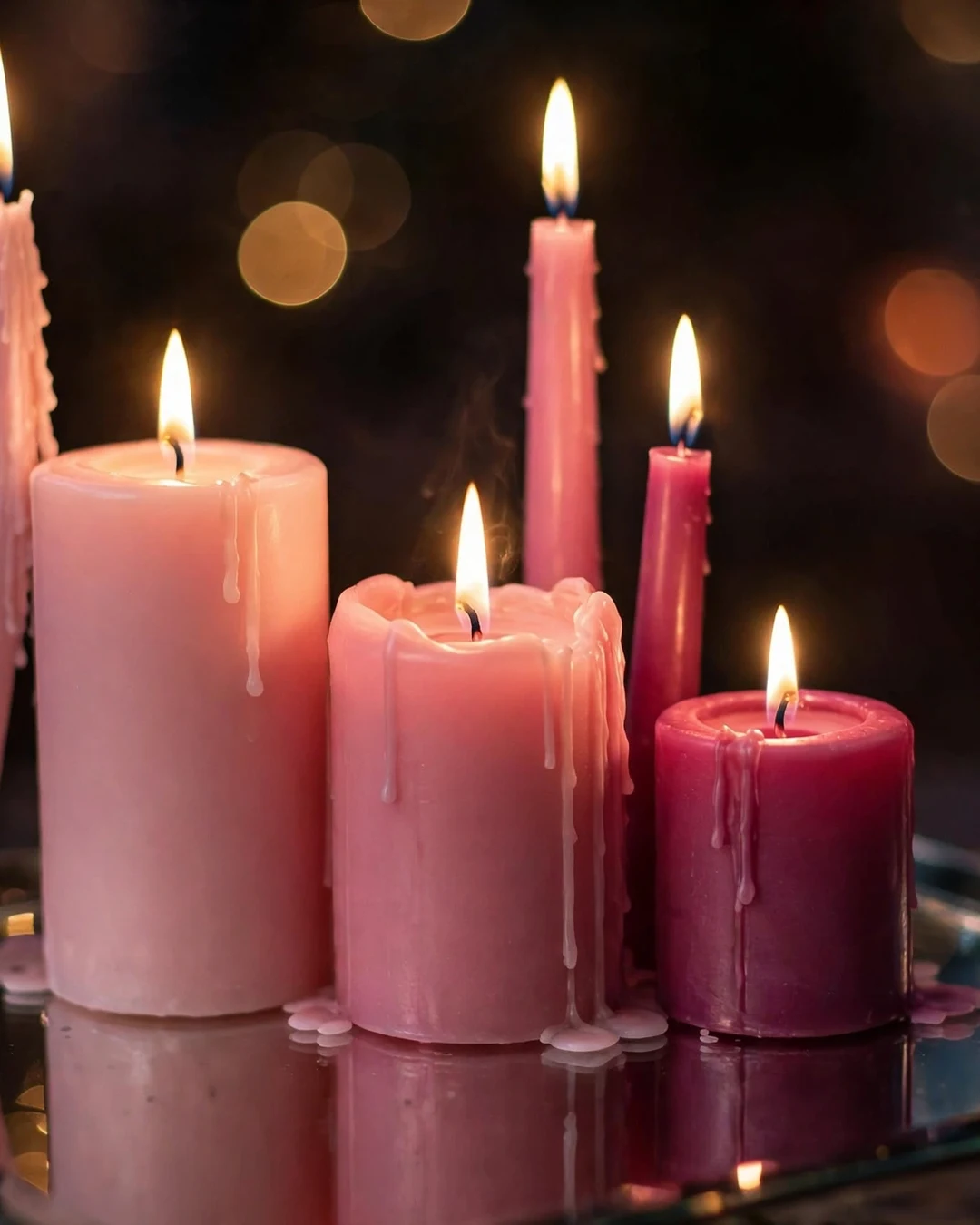 Pink Candle Clusters