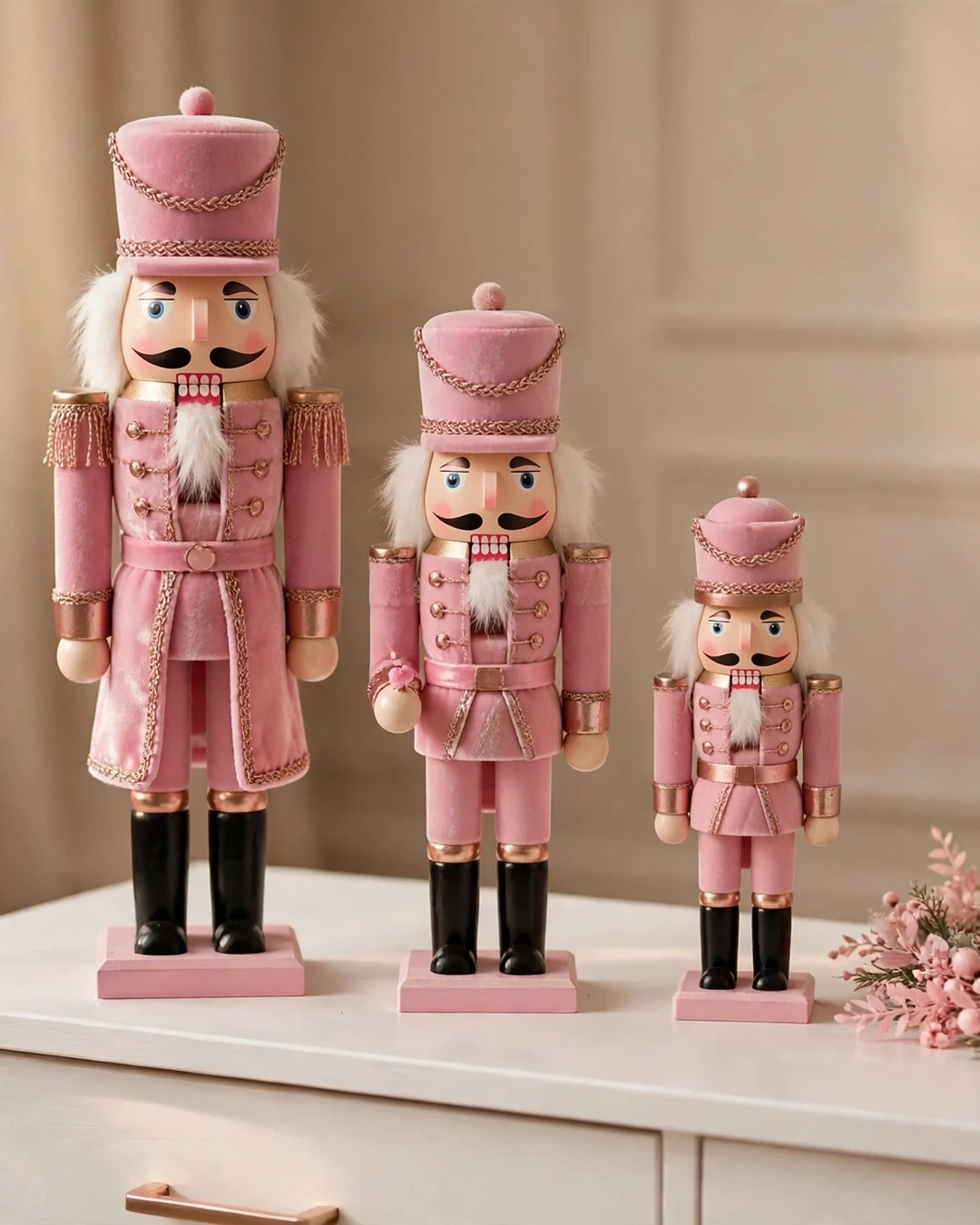 Pink Nutcracker Figures