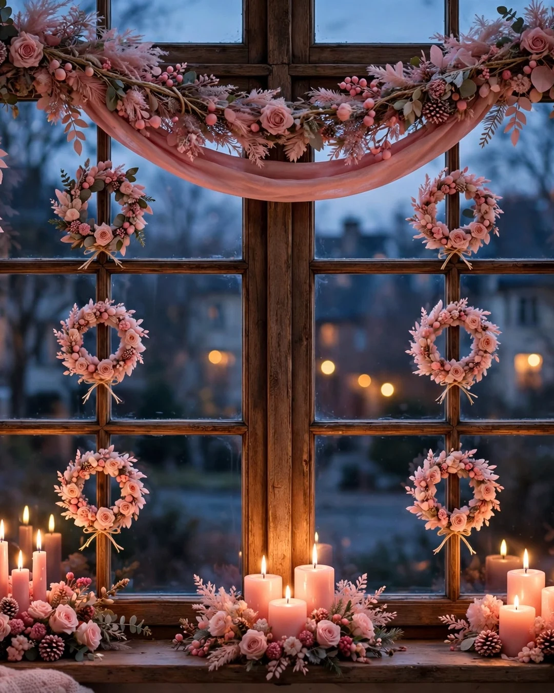 Pink Window Decor