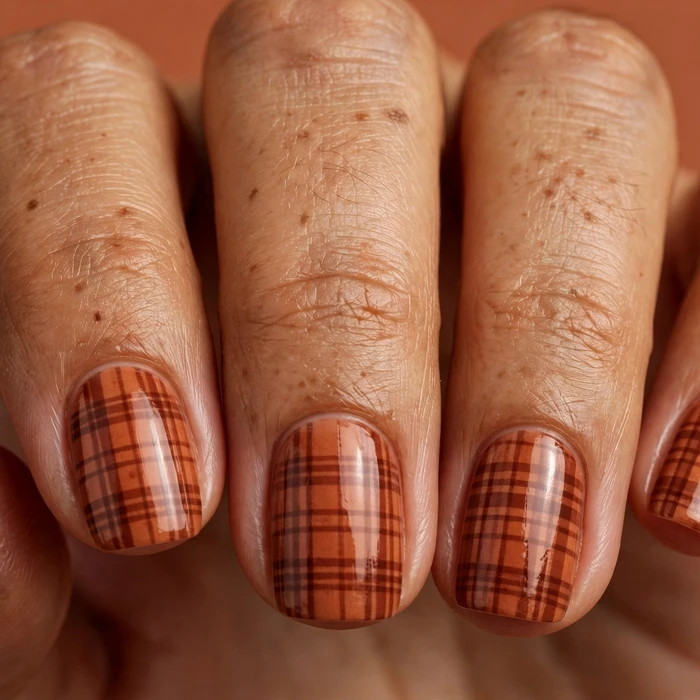 Terracotta and Rust Plaid