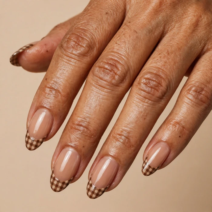 Plaid French Tips