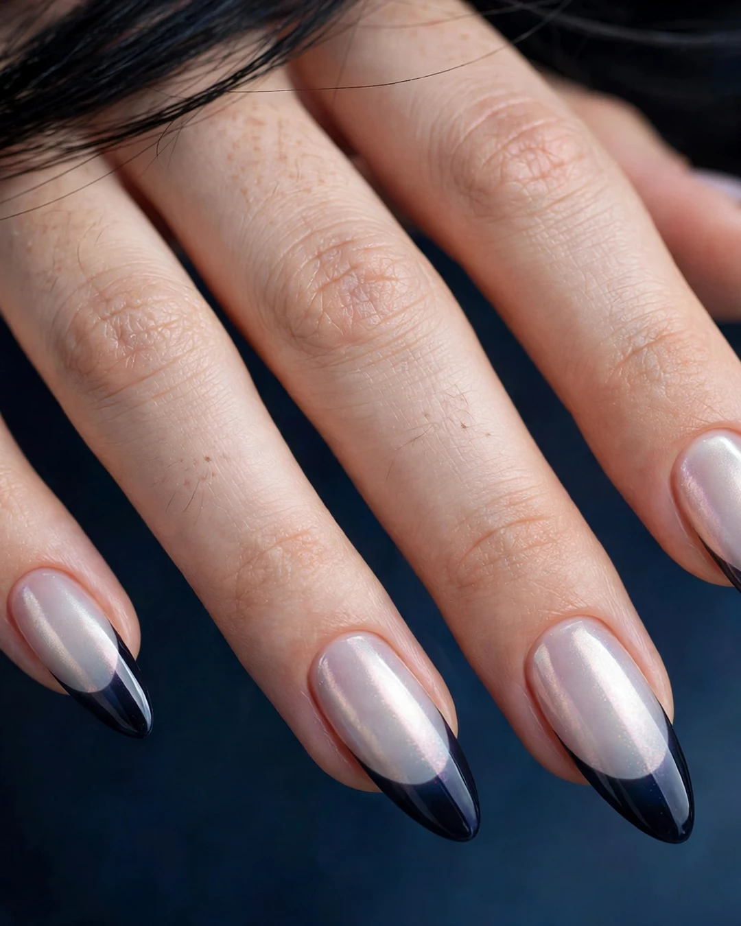 Pearl-Dipped Midnight Tips