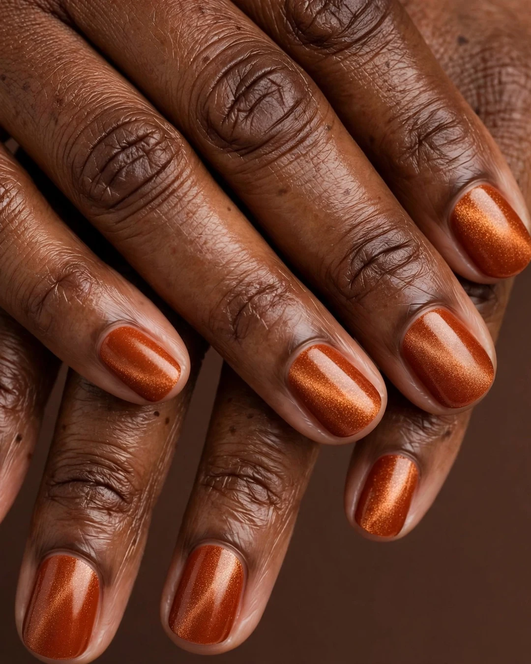 Pumpkin Spice Velvet Nails