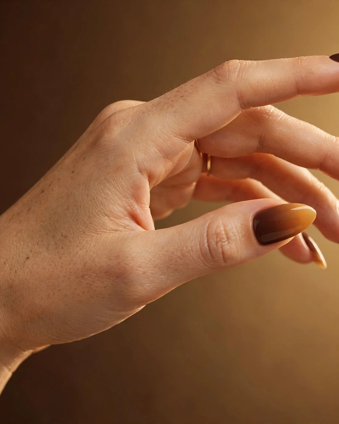 Caramel Ombré Nails